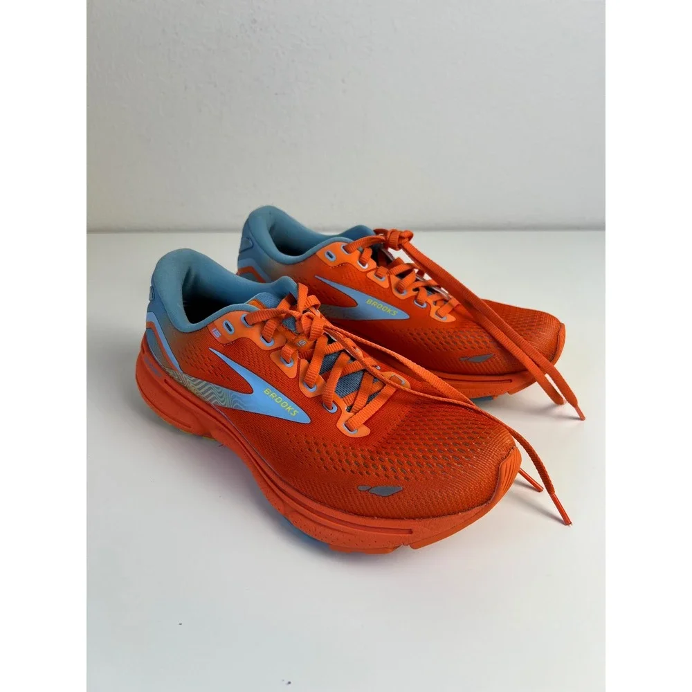 Brooks Ghost 15 Men's US 7 Orange Blue Road Running Walking Shoes Sneakers